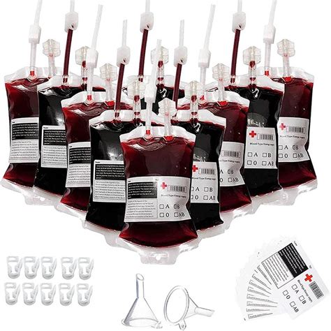 buy fake blood bags|blood bag for halloween party.